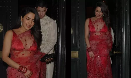 image source: https://www.timesnownews.com/entertainment-news/bollywood/priyanka-chopra-nick-jonas-host-diwali-dinner-in-london-actress-turns-heads-in-red-saree-see-pics-article-114819338