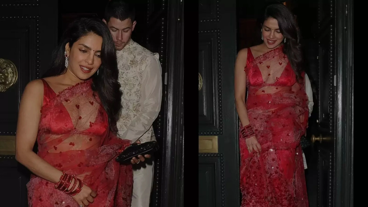 image source: https://www.timesnownews.com/entertainment-news/bollywood/priyanka-chopra-nick-jonas-host-diwali-dinner-in-london-actress-turns-heads-in-red-saree-see-pics-article-114819338