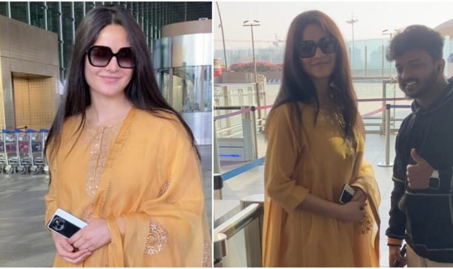 Katrina Kaif Radiates Elegance as She Embraces Punjabi Bahu Vibes at Mumbai Airport