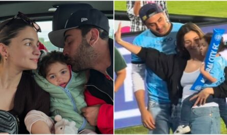 image source: https://www.pinkvilla.com/entertainment/news/ranbir-kapoor-and-alia-bhatt-try-to-make-raha-wave-at-crowd-during-football-match-father-daughter-duo-twin-in-matching-outfits-1360672